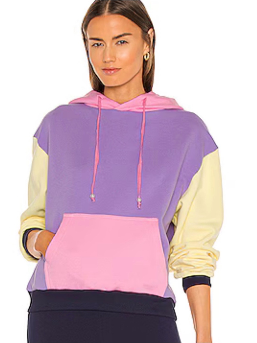 OLIVIA RUBIN Colorblock Hooded Sweatshirt size XS